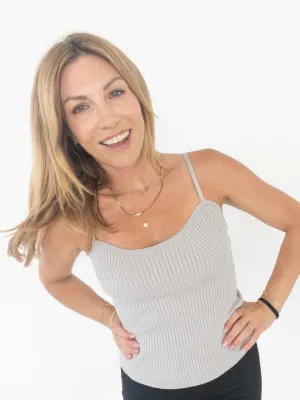 Evening Calm Ribbed Knit Cami