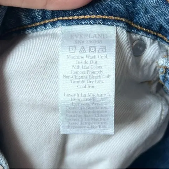 EVERLANE NWT The Summer Slouch Jean Straight Leg Soft  Denim Mid-Rise Size 26