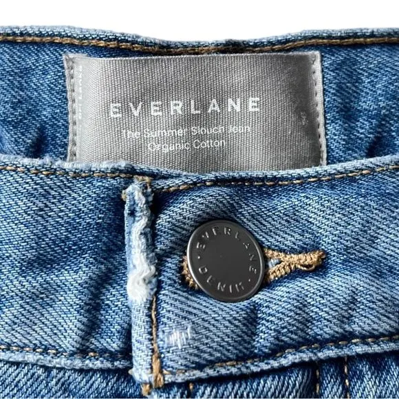 EVERLANE NWT The Summer Slouch Jean Straight Leg Soft  Denim Mid-Rise Size 26