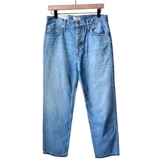 EVERLANE NWT The Summer Slouch Jean Straight Leg Soft  Denim Mid-Rise Size 26