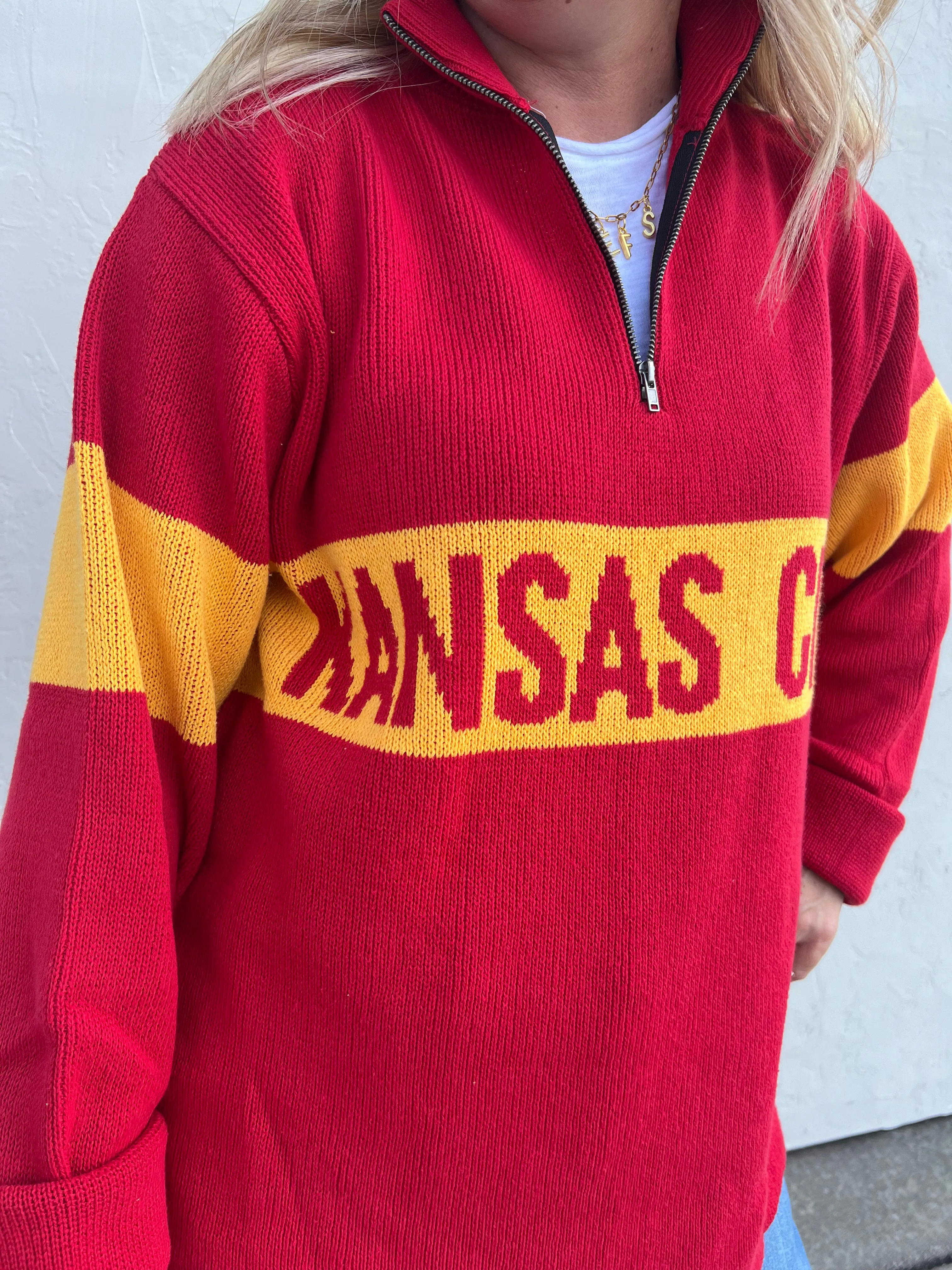 Exclusive Kansas City Quarter Zip Sweater-Unisex