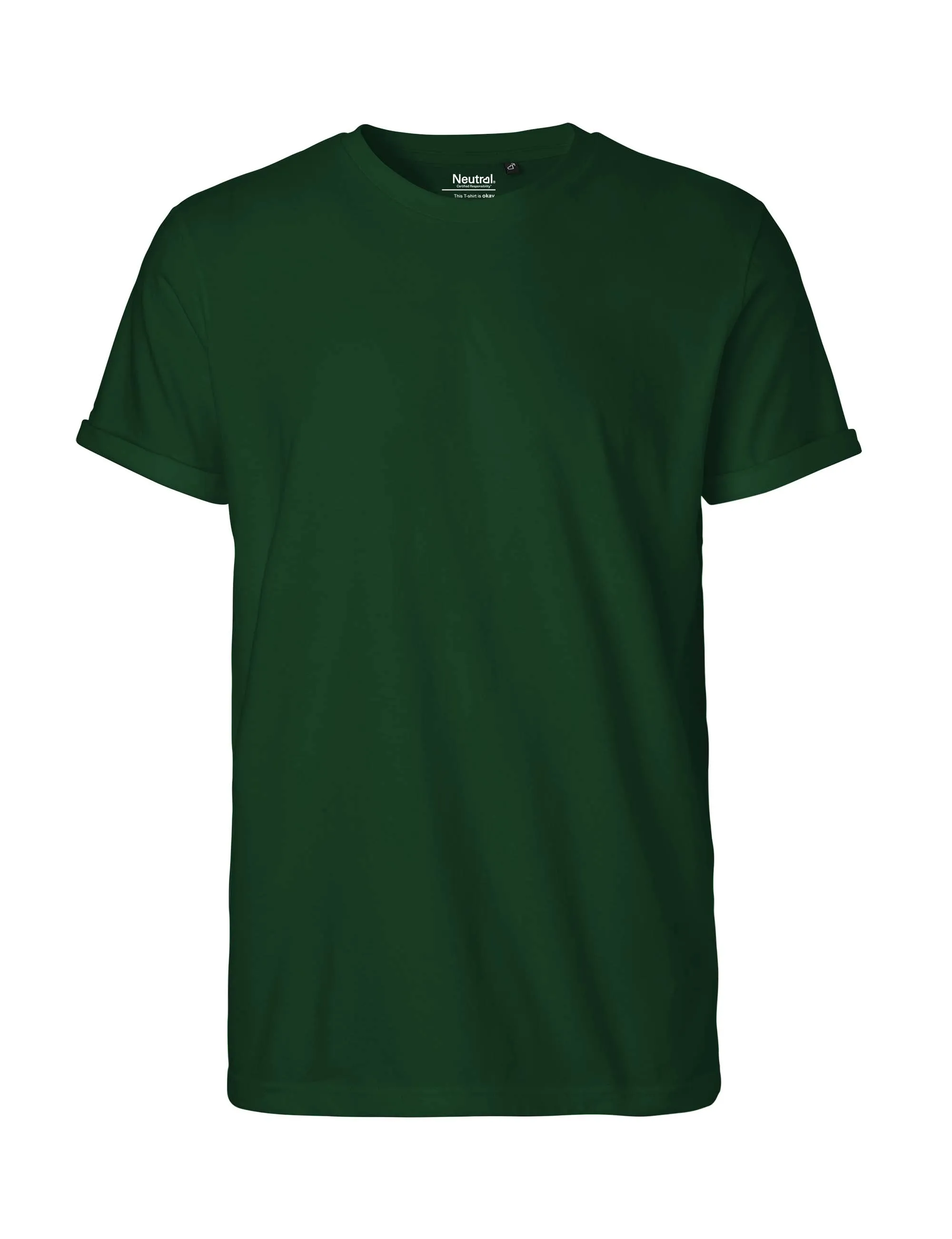 Fairtrade Organic Rolled Sleeve T-shirt: Mens