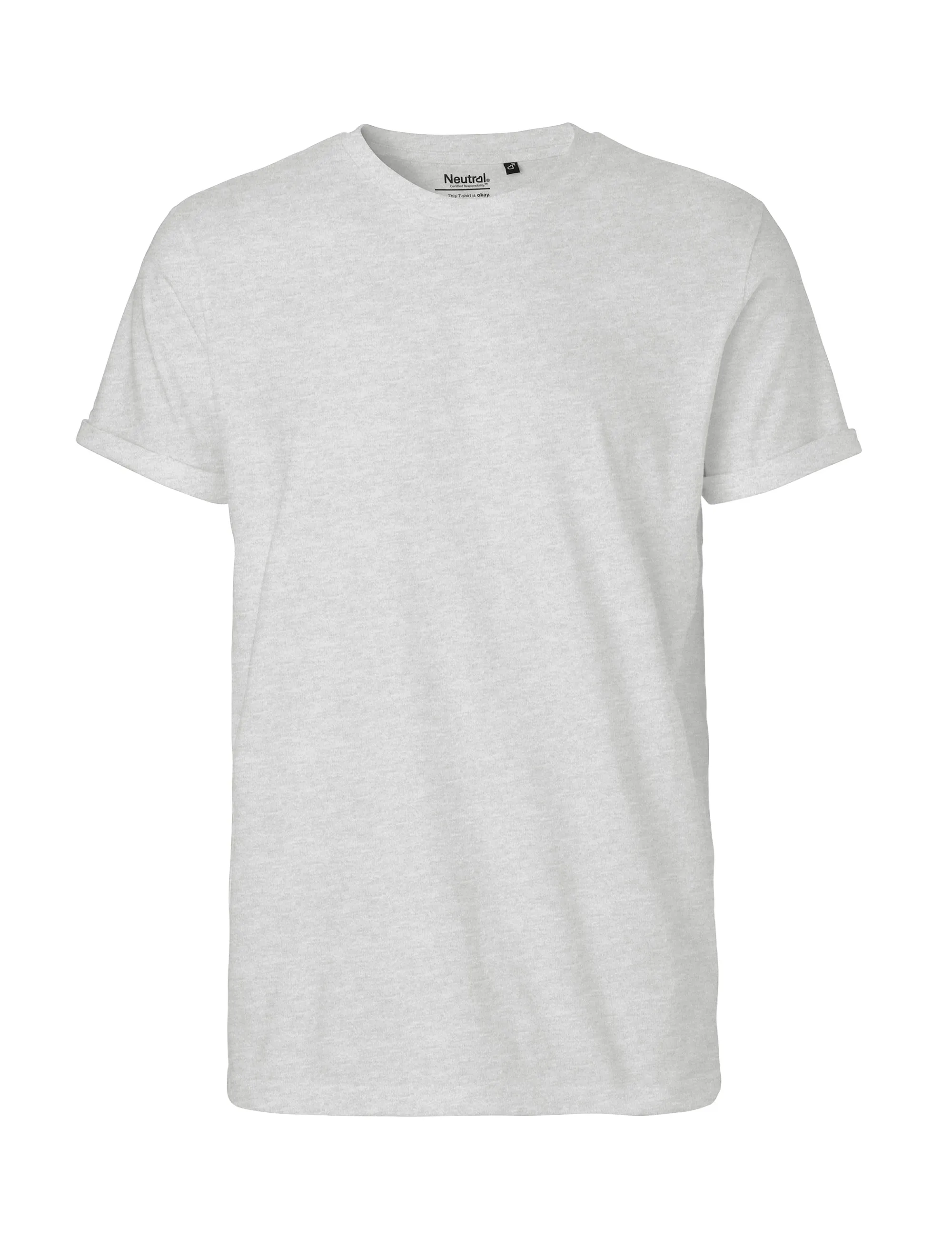 Fairtrade Organic Rolled Sleeve T-shirt: Mens