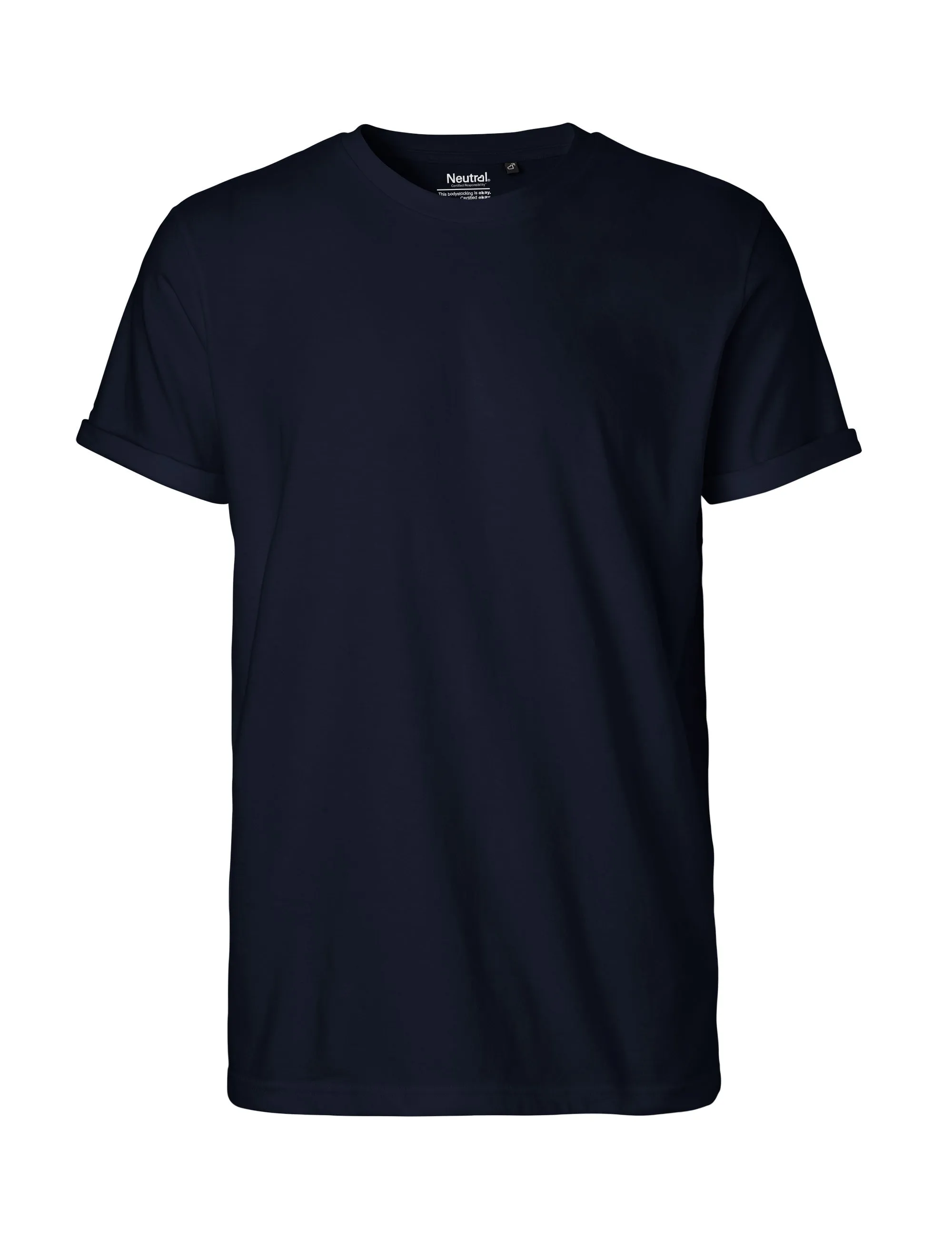Fairtrade Organic Rolled Sleeve T-shirt: Mens