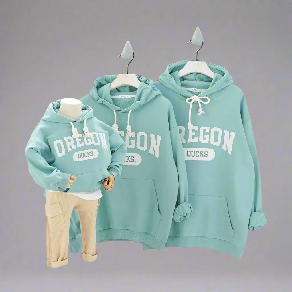 Family Matching Oregon Ducks Hoodies – Cozy Sweatshirts for Parents and Kids