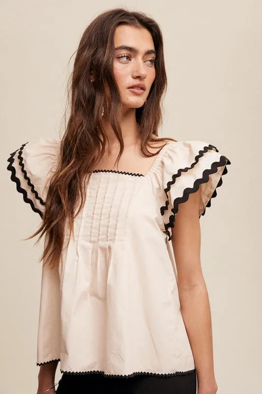 Faraday Pintuck Top