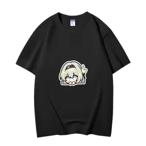 Fashion Anime Honkai Star Rail Firefly 230g GSM Hipster Style Oversized Cotton T-shirt
