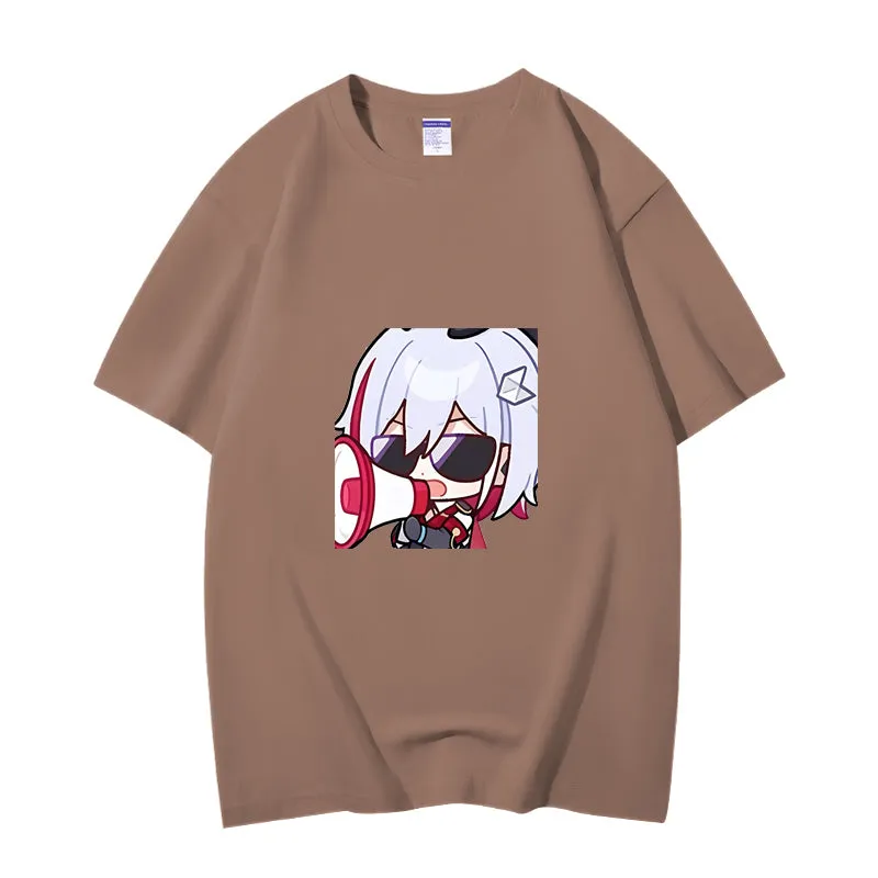 Fashion Anime Honkai Star Rail Guinaifen 230g GSM Hipster Style Oversized Cotton T-shirt