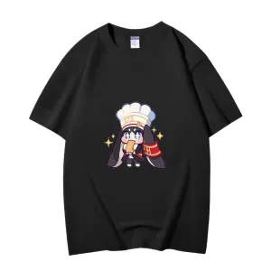 Fashion Anime Honkai: Star Rail Pom-Pom 230g GSM Hipster Style Oversized Cotton T-shirt