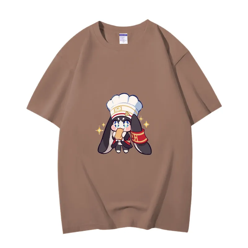 Fashion Anime Honkai: Star Rail Pom-Pom 230g GSM Hipster Style Oversized Cotton T-shirt