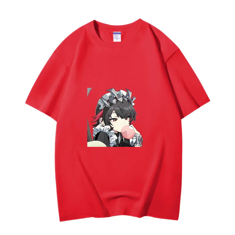 Fashion Anime Zenless Zone Zero Ellen Joe 230g GSM Hipster Style Oversized Cotton T-shirt