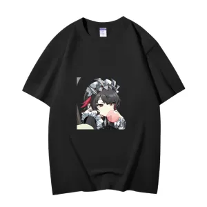 Fashion Anime Zenless Zone Zero Ellen Joe 230g GSM Hipster Style Oversized Cotton T-shirt