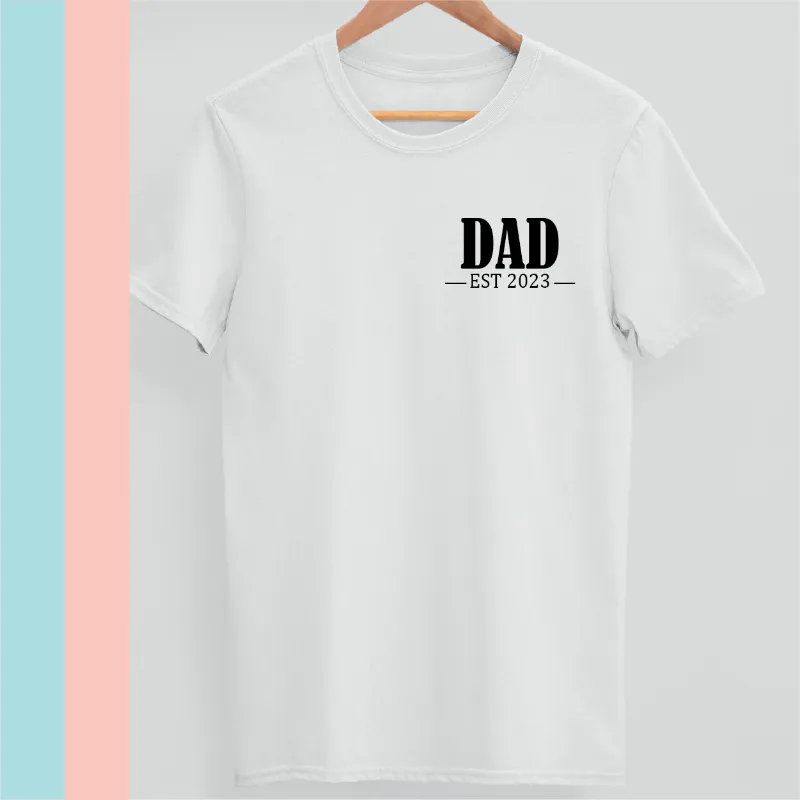 Father's Day T Shirt DAD Established 2023