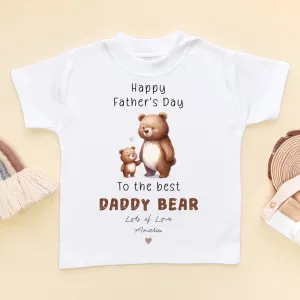Father's Day To The Best Daddy Bear Personalised Toddler & Kids T Shirt