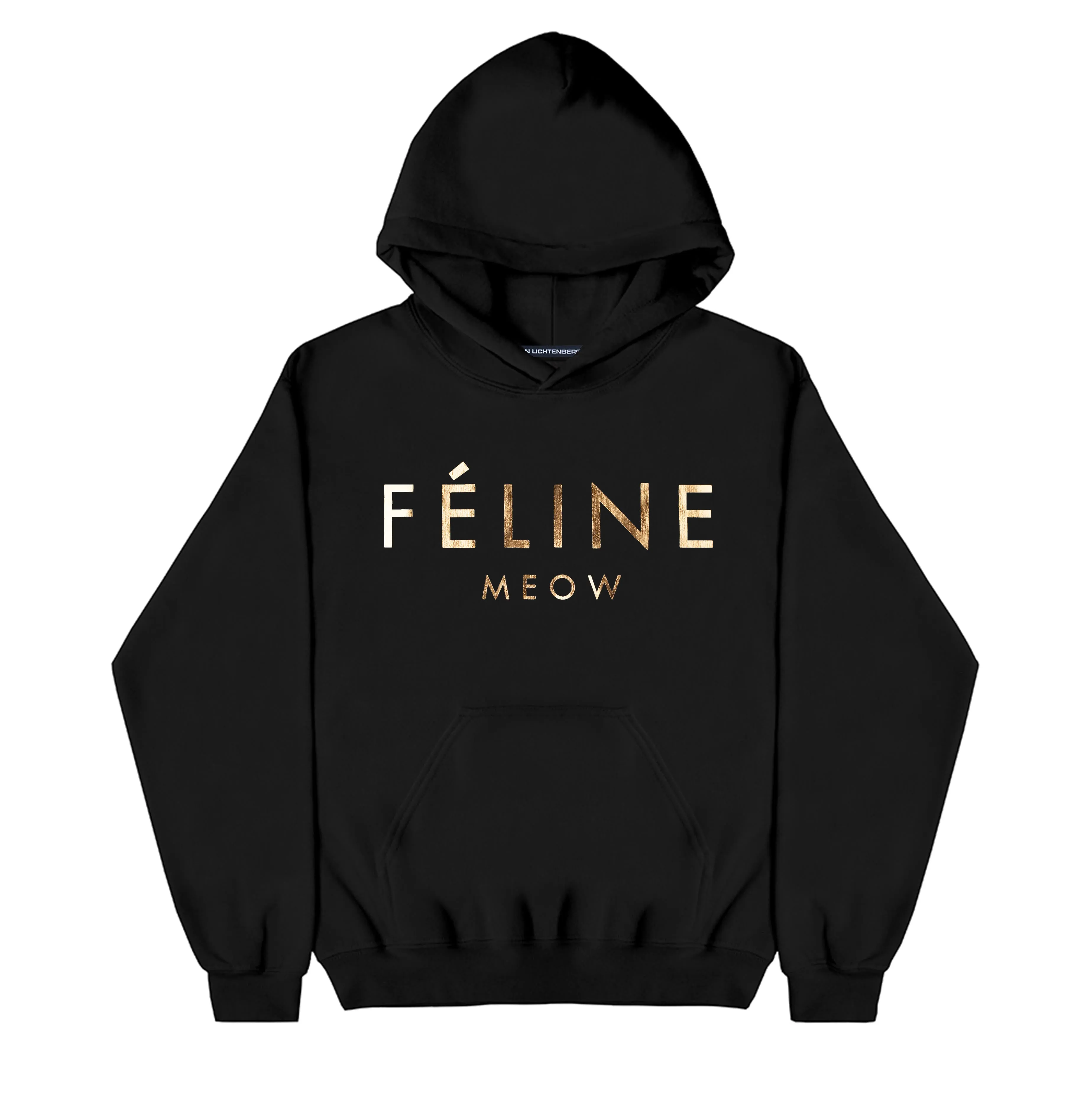 FELINE GOLD FOIL HOODIE