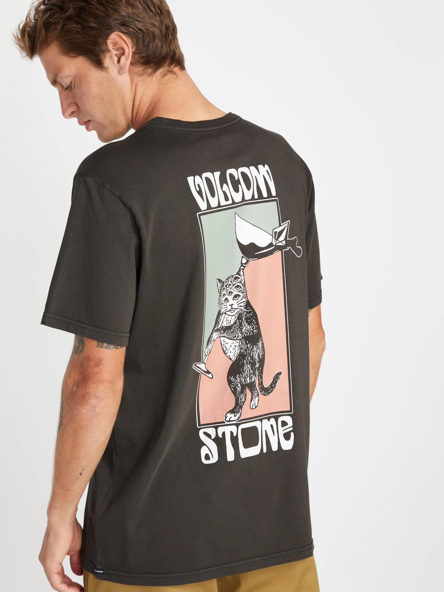 Feline T-shirt - RINSED BLACK