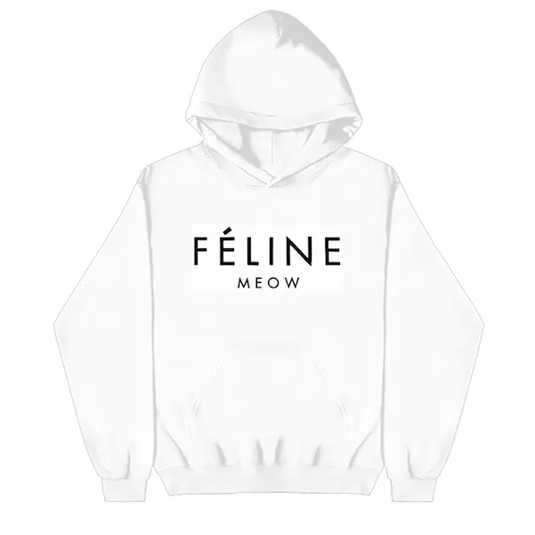 FELINE WHITE HOODIE