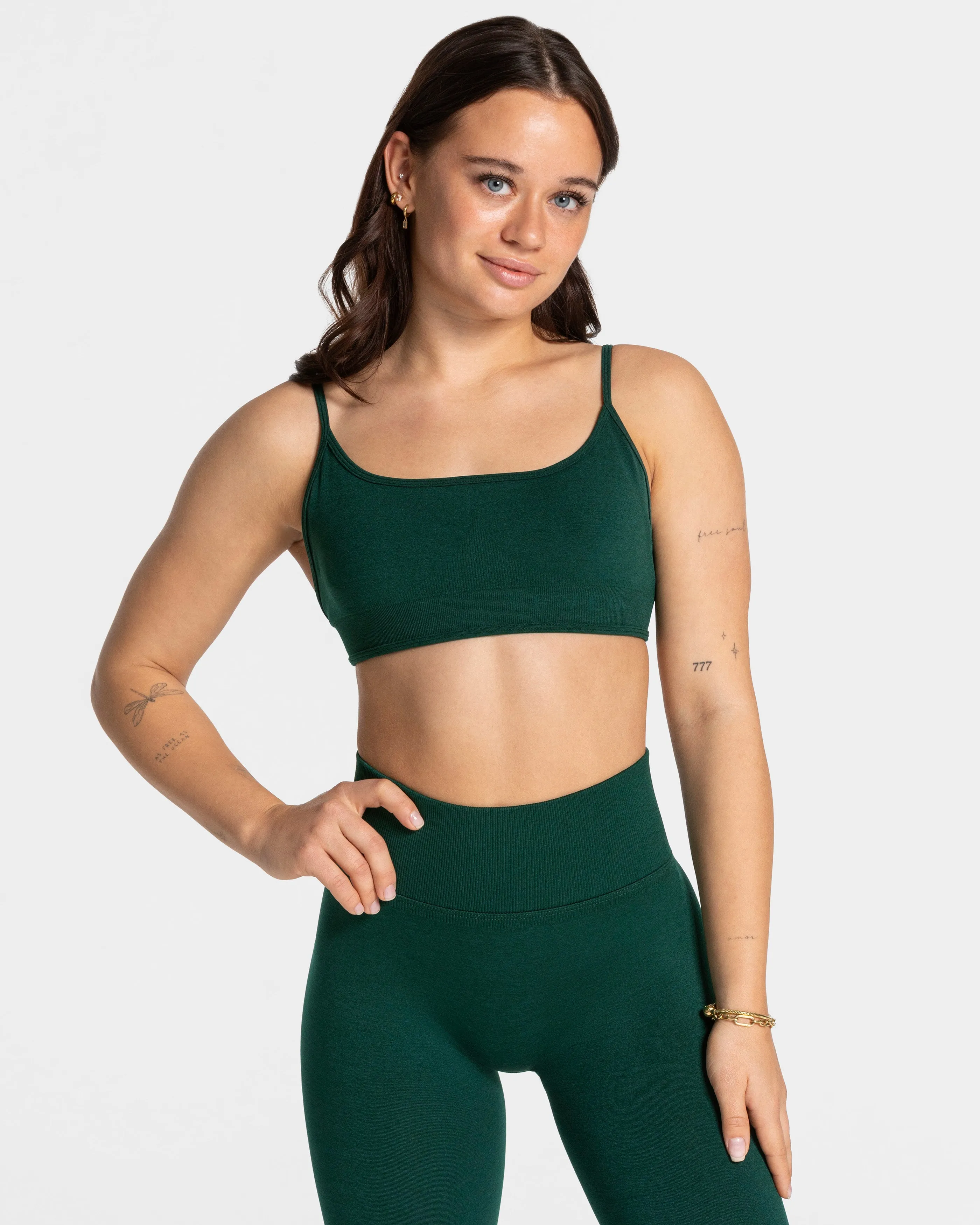 Femme Backless Bh "Dunkelgrün"