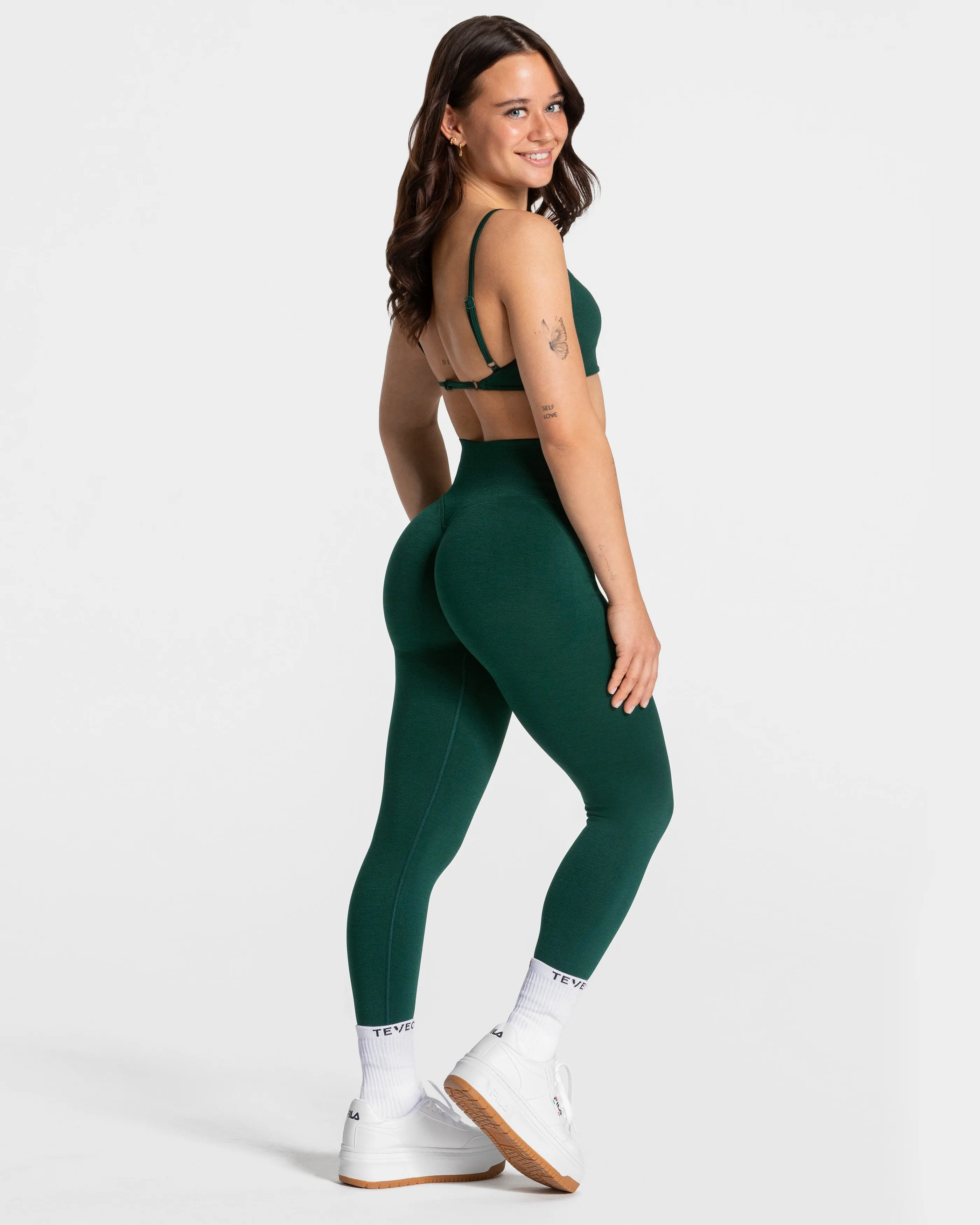 Femme Backless Bh "Dunkelgrün"