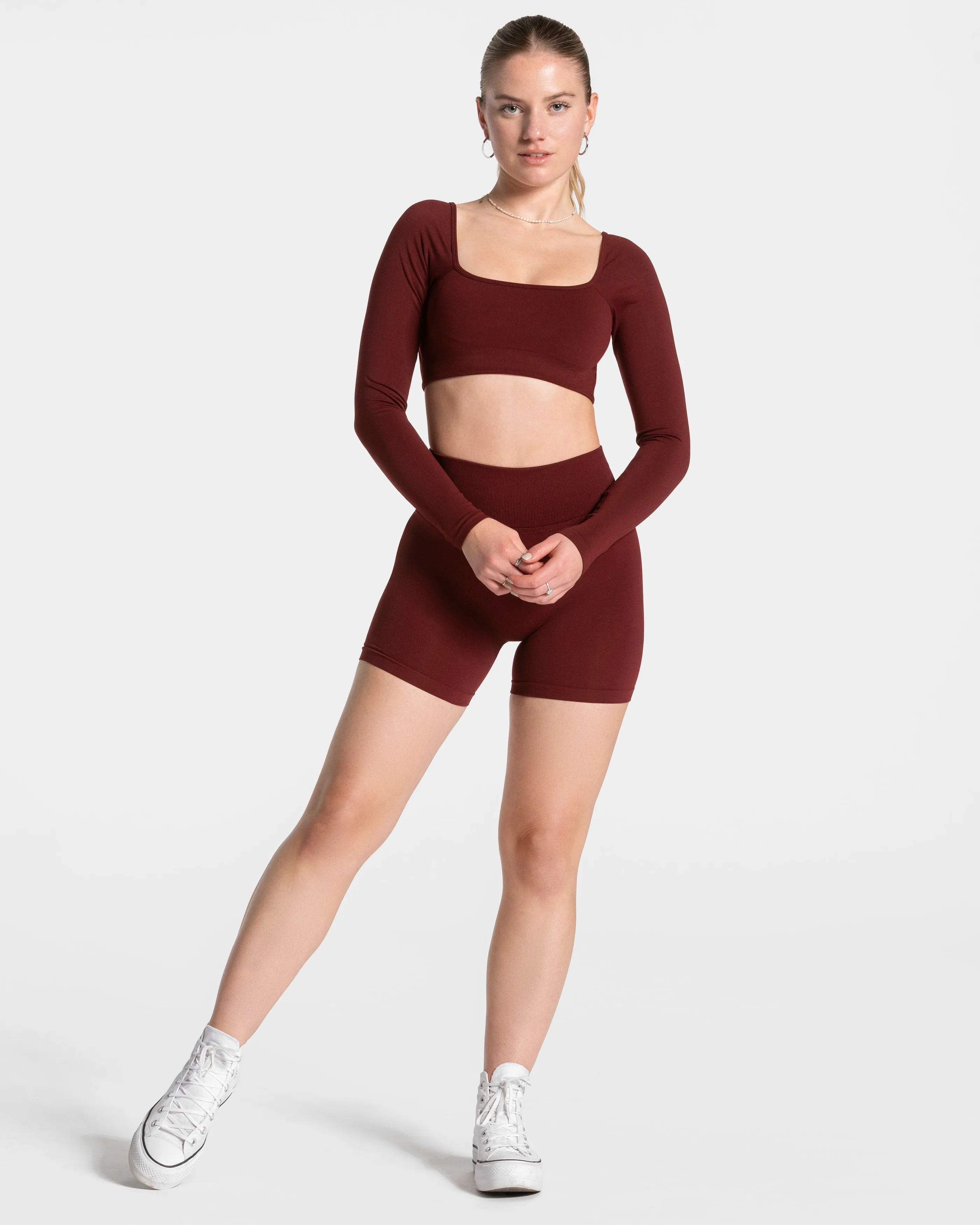 Femme Backless Longsleeve "Weinrot"