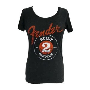 Fender Built 2 Inspire Ladies T-Shirt, Black