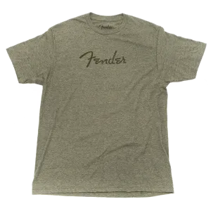 Fender Distressed Logo Premium T-Shirt, Olive Heather, XL