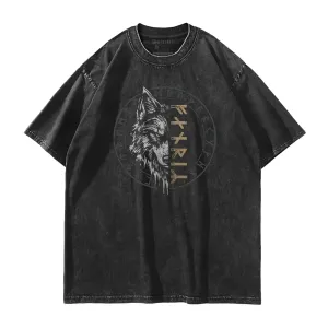 Fenrir Wolf Washed T-Shirt