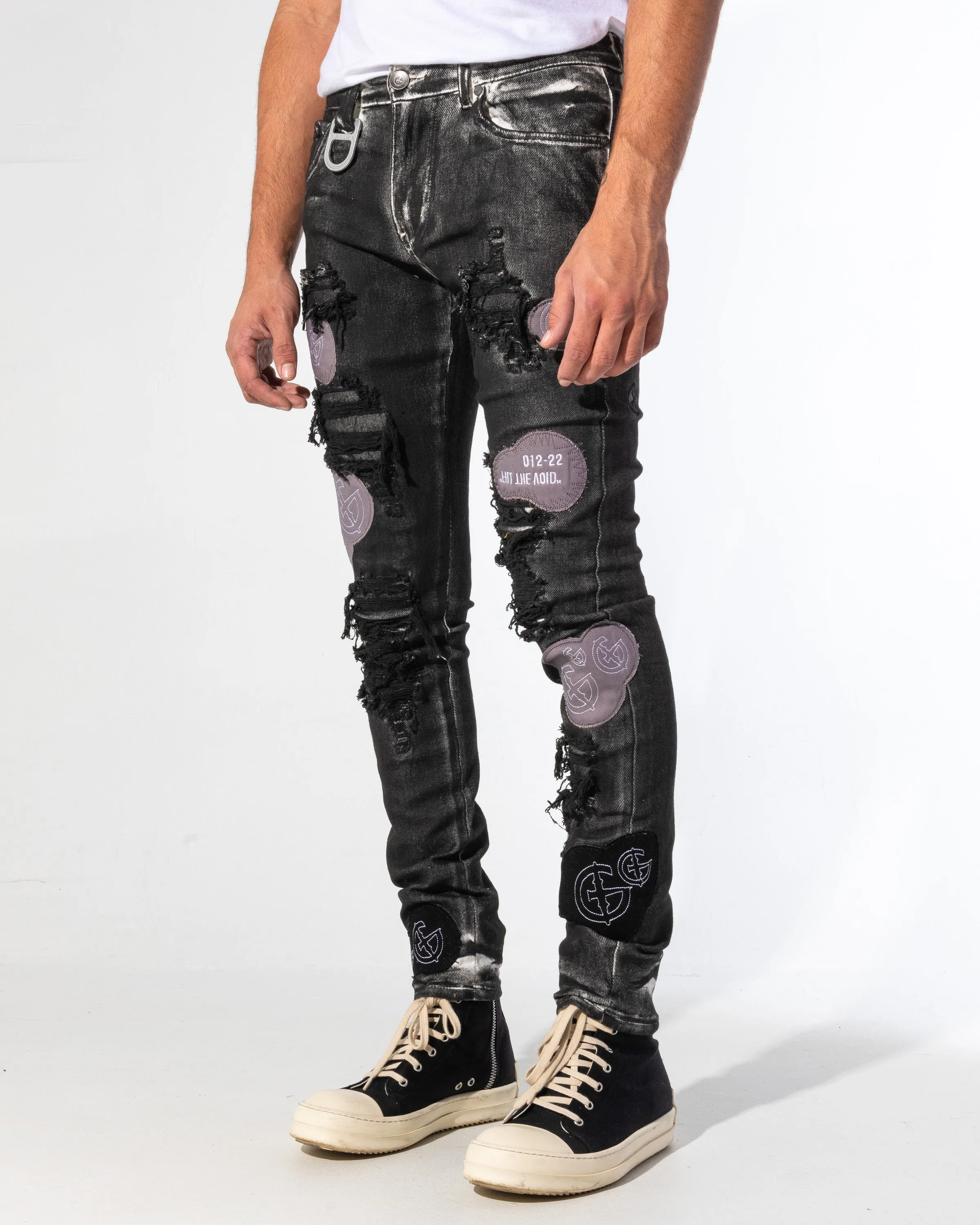 FILL THE VOID DENIM (ONYX WASH/PATCHWORK)