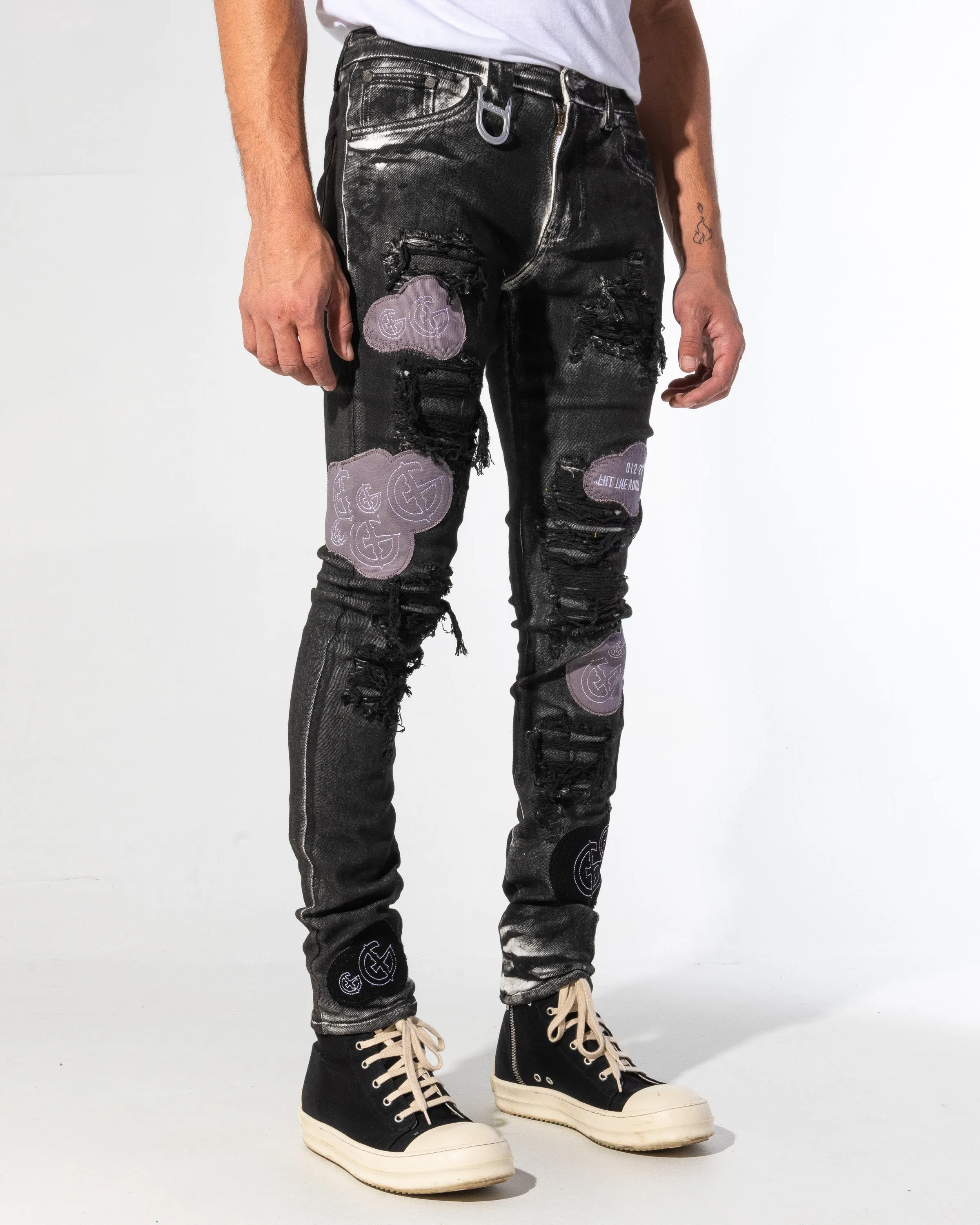 FILL THE VOID DENIM (ONYX WASH/PATCHWORK)