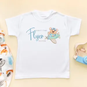 First Time Flyer Holiday Personalised Toddler & Kids T Shirt