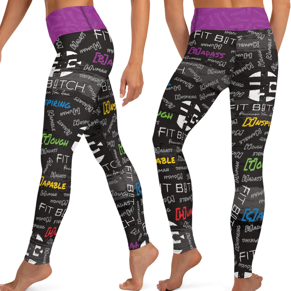 Fit Bitch - Yoga Leggings - Graffiti