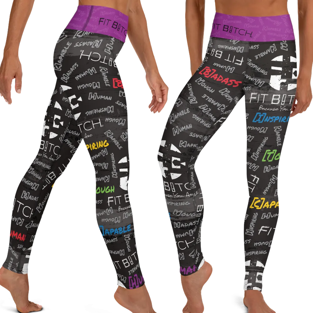 Fit Bitch - Yoga Leggings - Graffiti