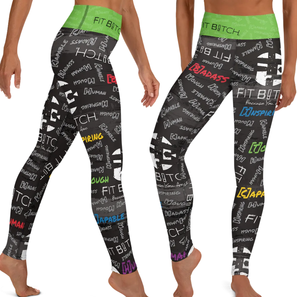Fit Bitch - Yoga Leggings - Graffiti