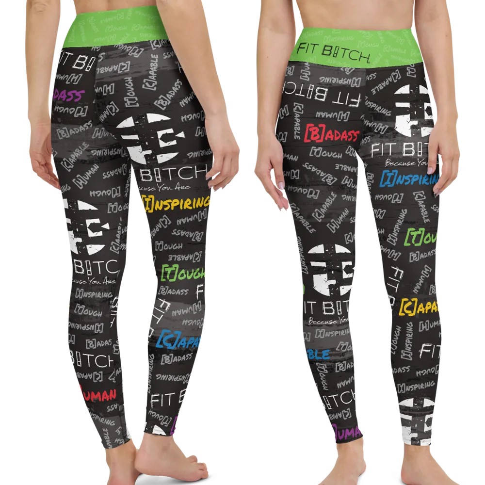 Fit Bitch - Yoga Leggings - Graffiti