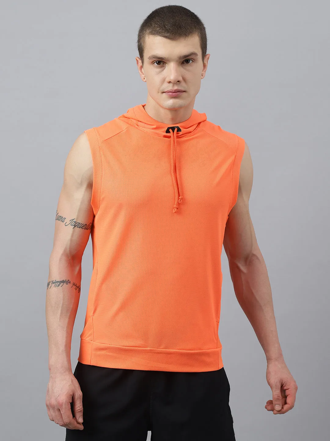 Fitkin men self design hooded tshirt