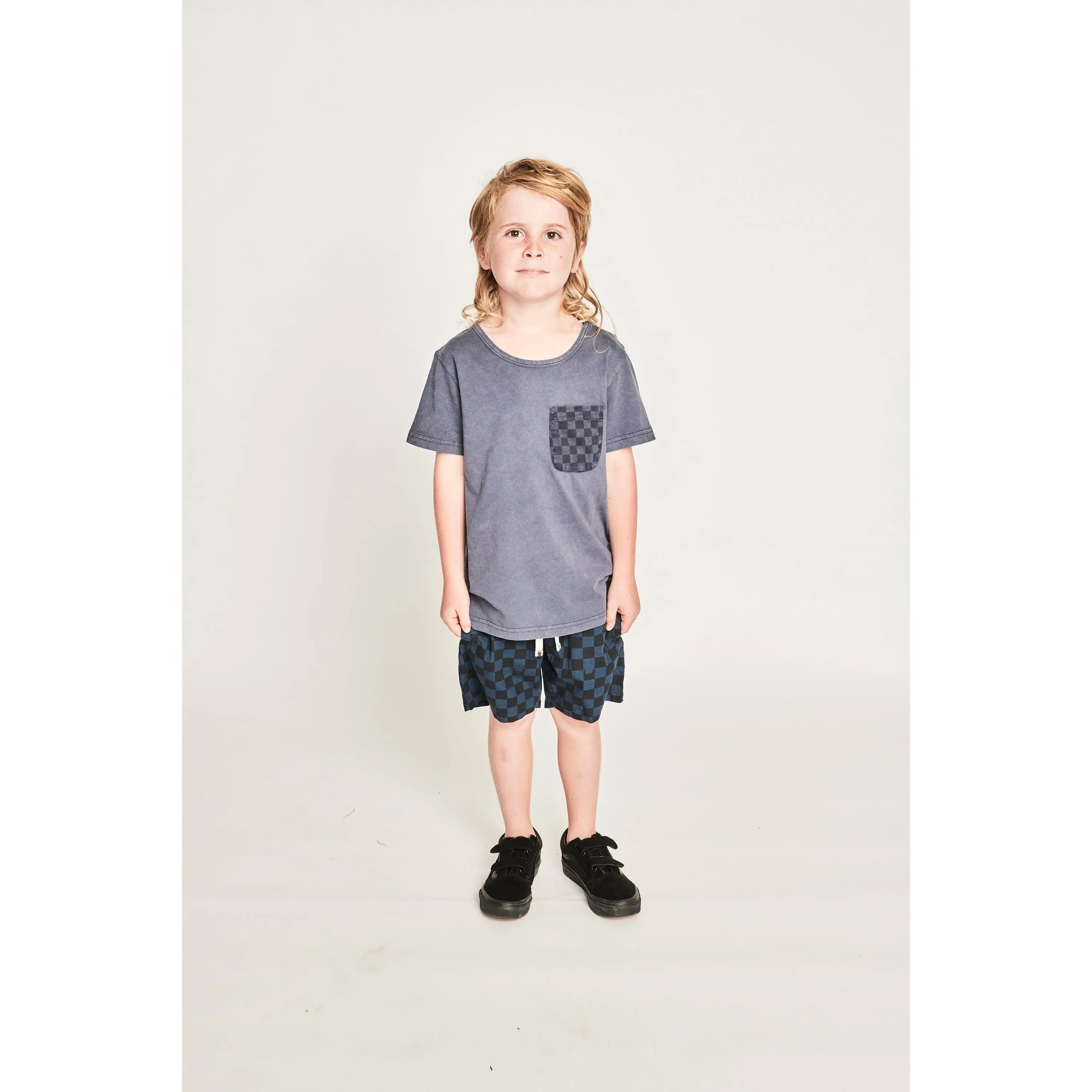 Flagged Wshort - Denim Check