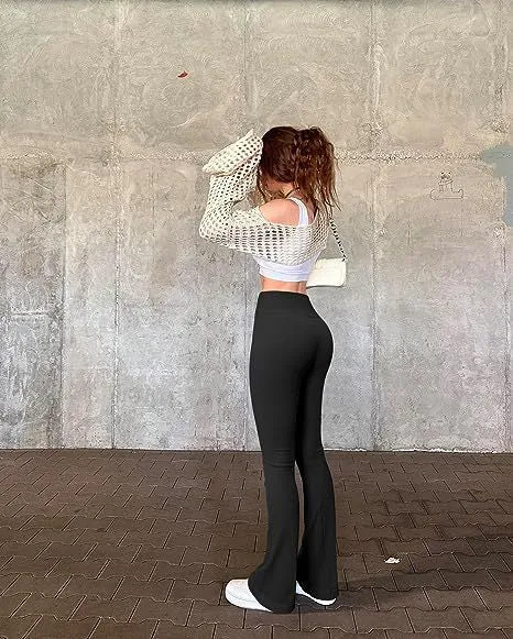 Flared Bottoms Seamless Stretch High Waist Yoga Pants