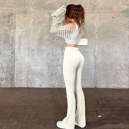 Flared Bottoms Seamless Stretch High Waist Yoga Pants