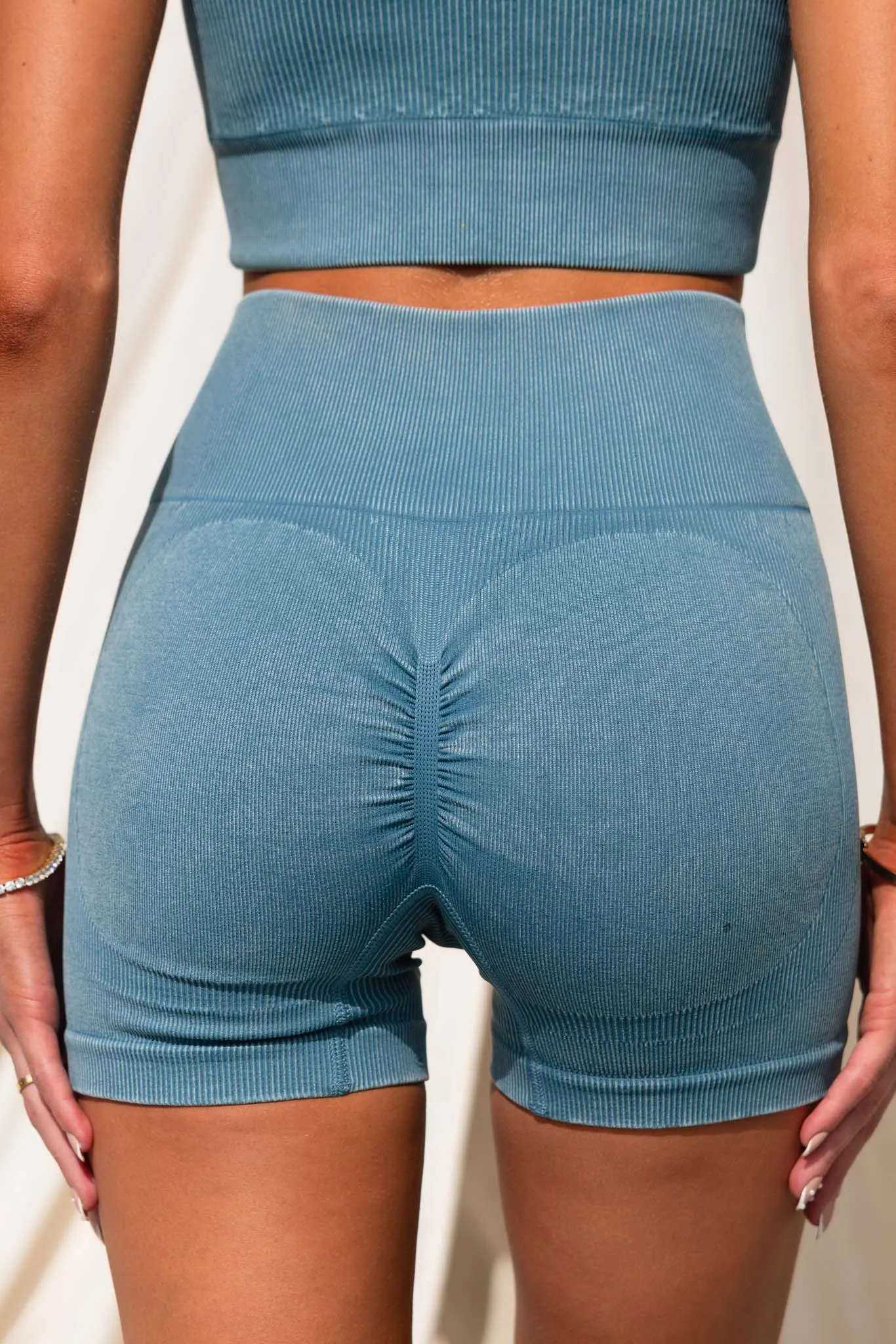 Flex Rib Seamless Shorts - Ocean