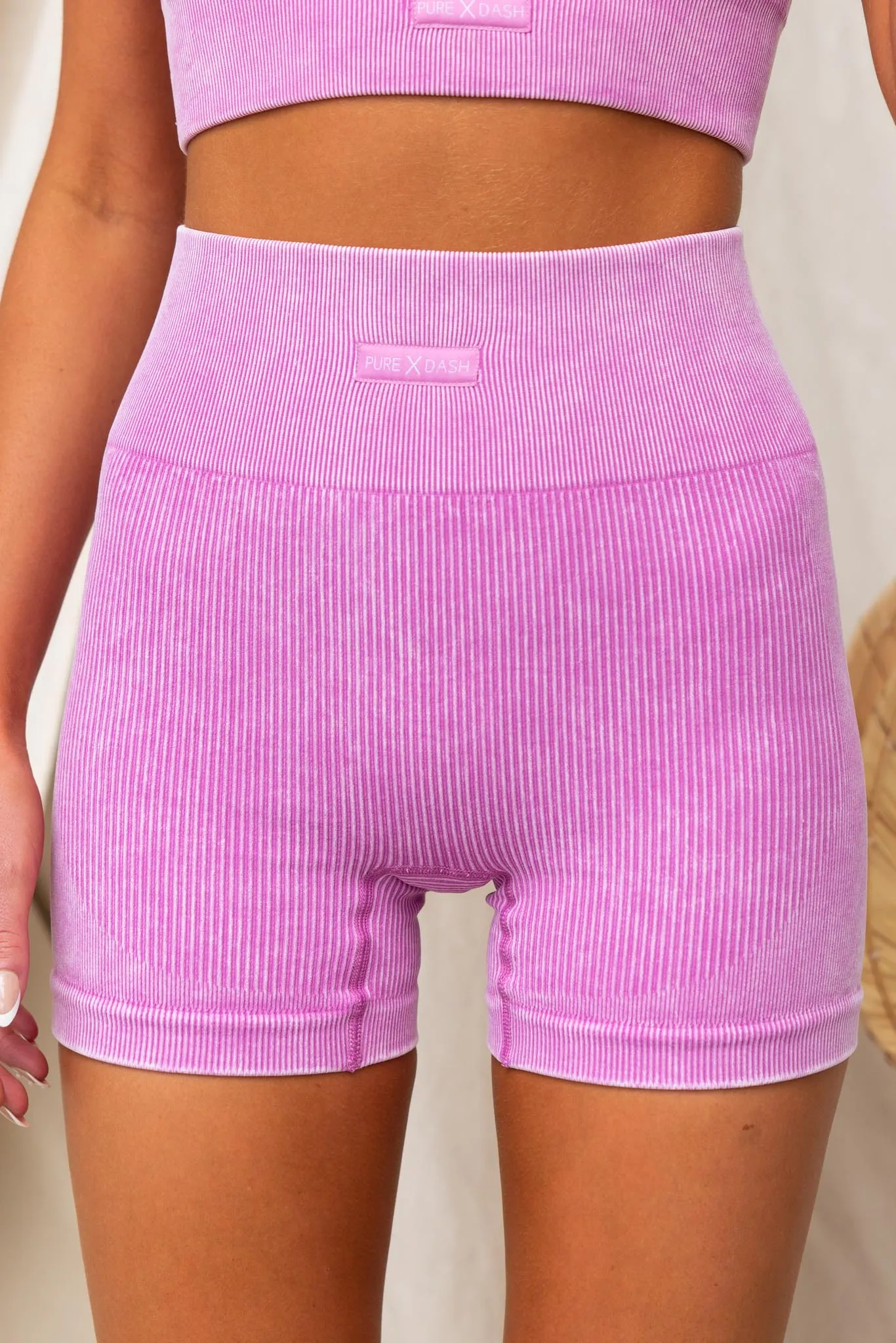Flex Rib Seamless Shorts - Purple Haze
