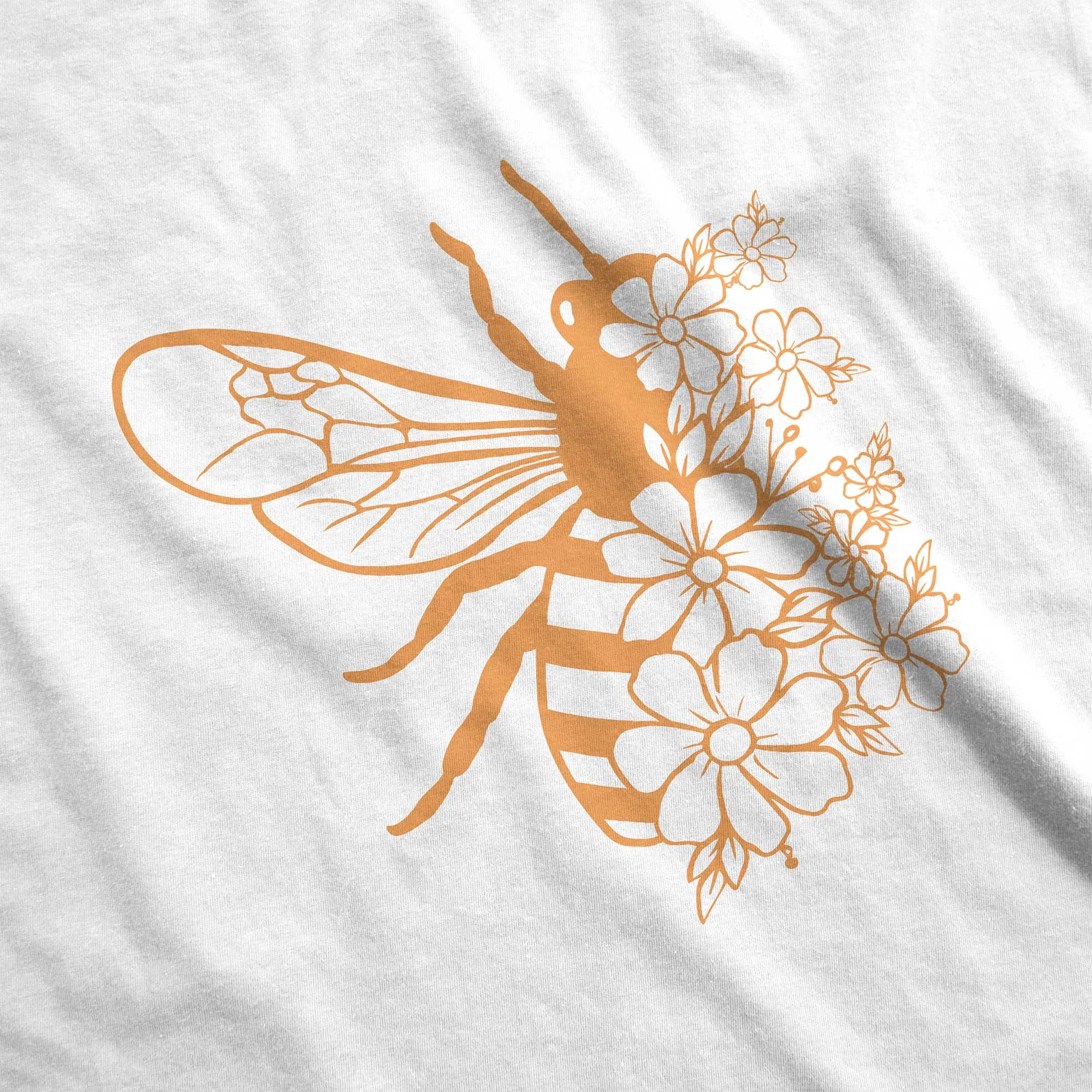 Floral Bee - Women’s Flex Scoop Neck Tee