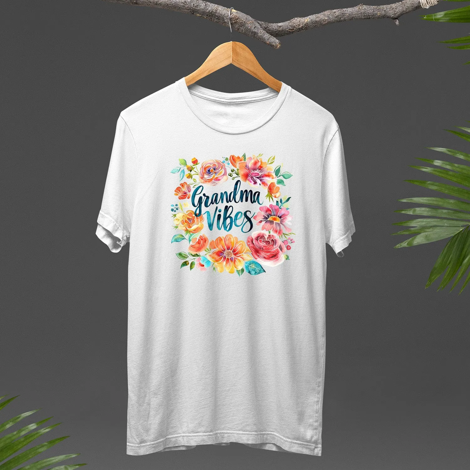 Floral Grandma Vibes T-Shirt, Cute Floral Grandma Vibes Shirt, Nana Flower Sweatshirt, Grandma Shirt, Grandma Gift, Mother's Day Gift