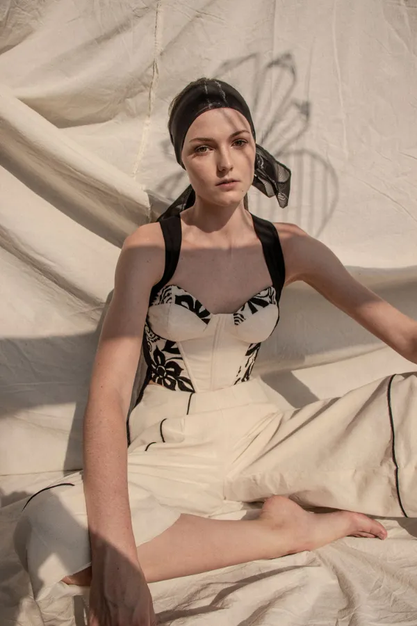 Flores Embroidered Bustier