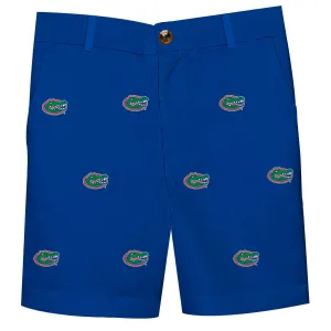 Florida Gators All Over Logo Blue Structured Shorts