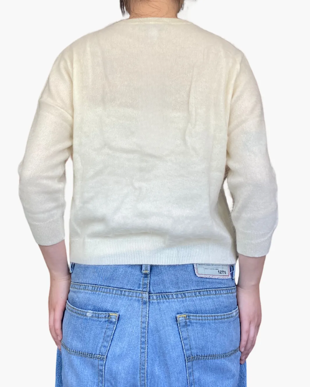 FLUFFY BABY CARDIGAN IN CLOUDS
