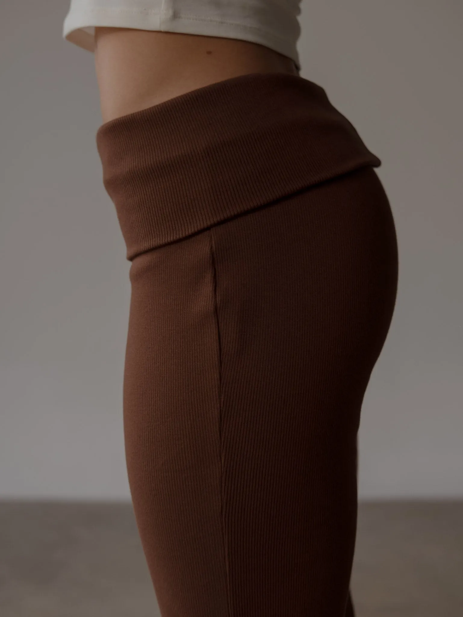 FOLDED LOUNGE PANT - ESPRESSO