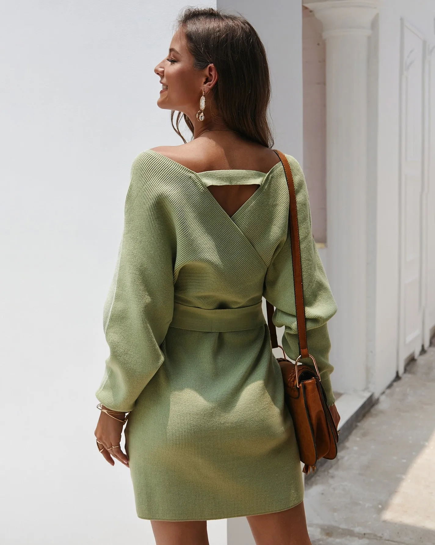 FOURBASIX Essential Knit Sweater Dress