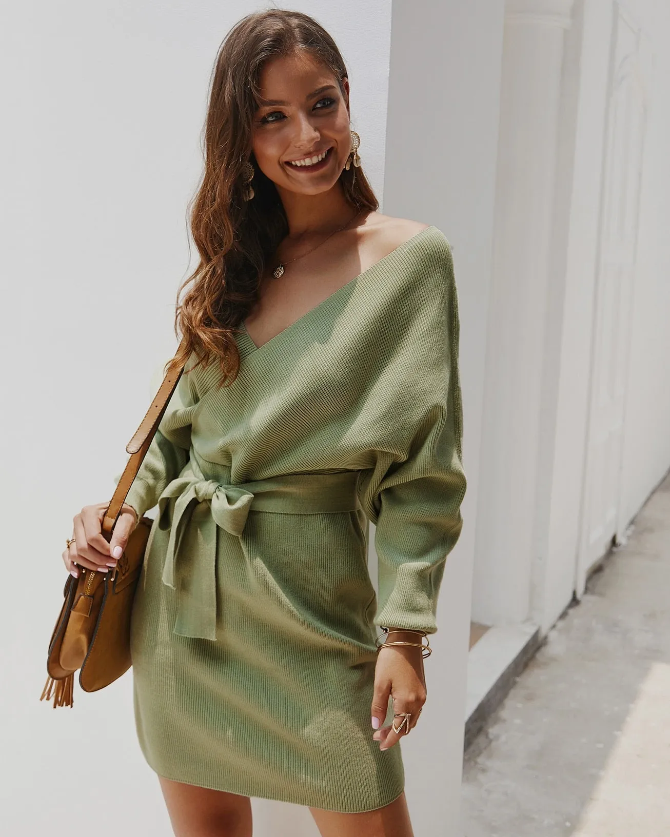 FOURBASIX Essential Knit Sweater Dress