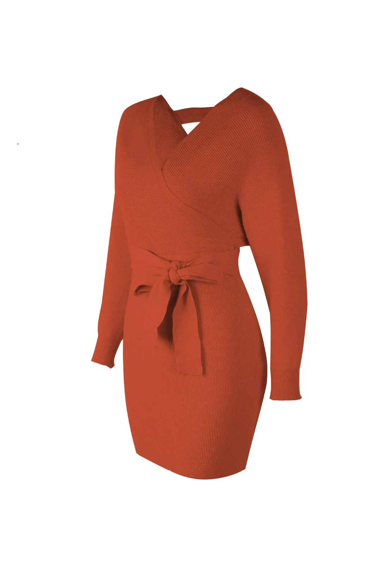 FOURBASIX Essential Knit Sweater Dress