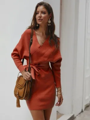 FOURBASIX Essential Knit Sweater Dress